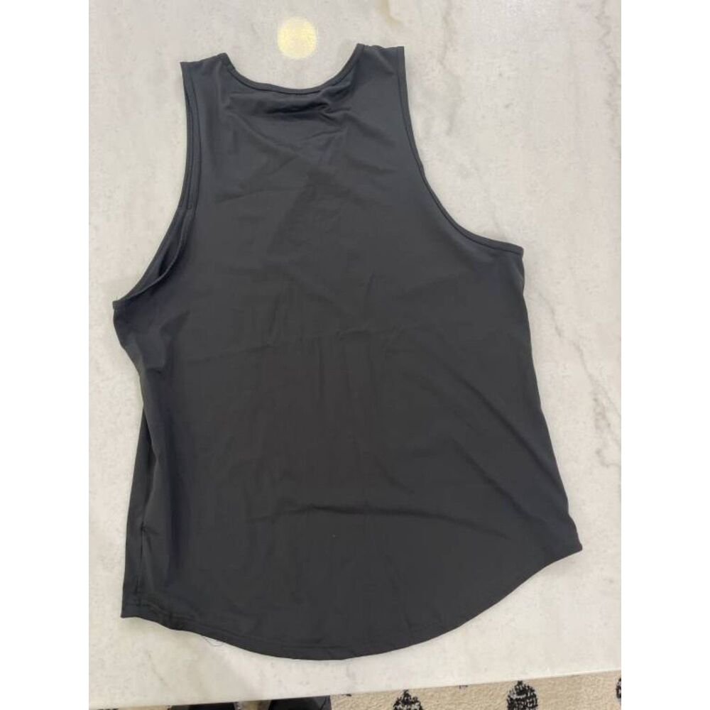 BYLT Men's Large Black Drop Cut Performance Tank Top